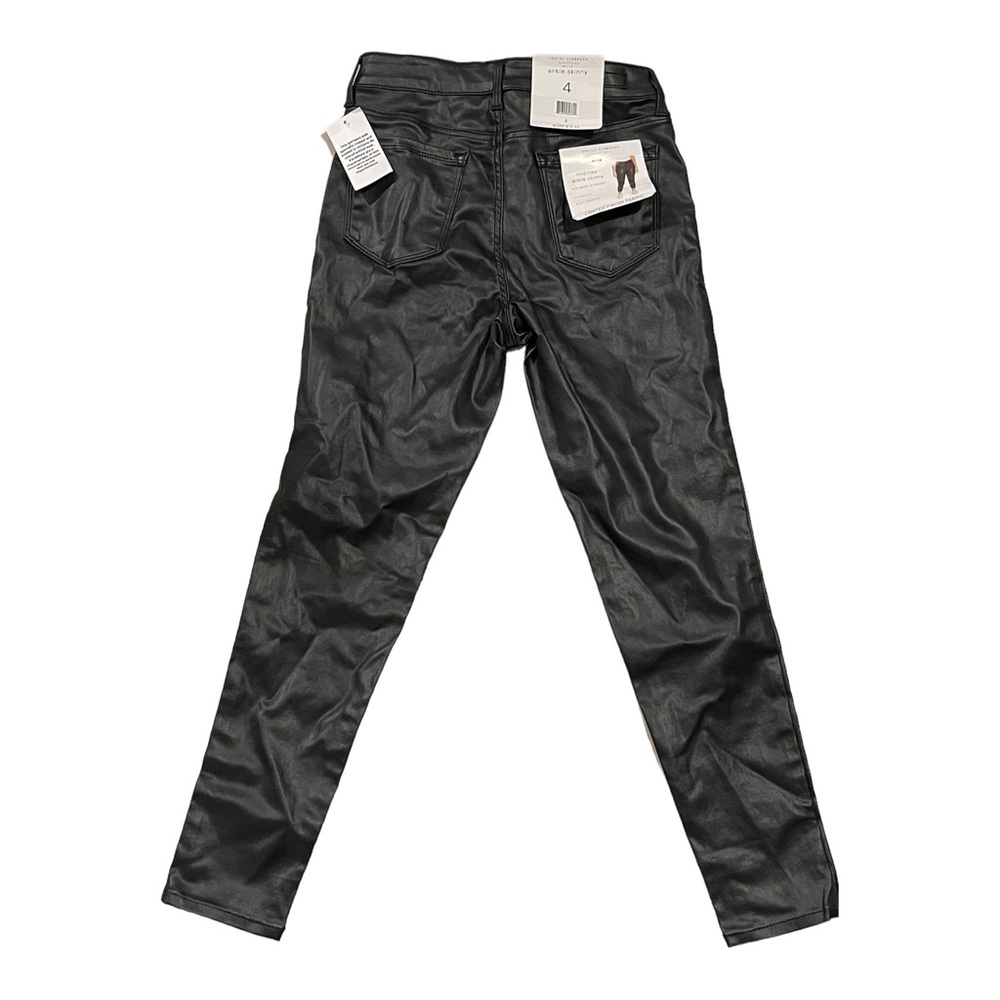 NWT Social Standard by Sanctuary Slick Black Coated Jeans Ankle Length Size 4 - Picture 12 of 12
